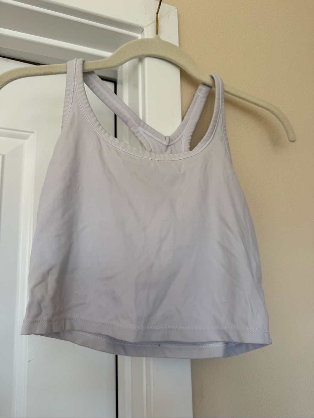 White Sports Bra Tank Top